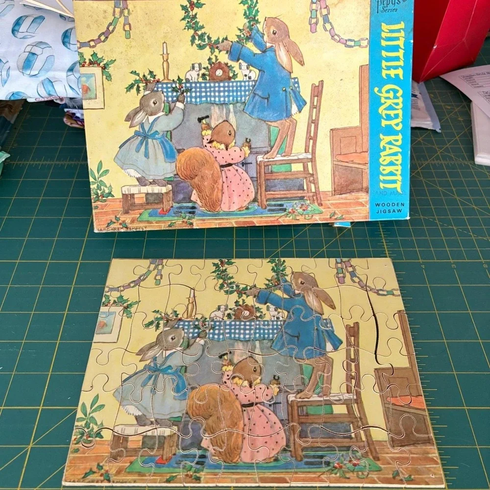 Vintage Pepys Series Little Grey Rabbit Wooden Jigsaw Puzzle 60pc Complete